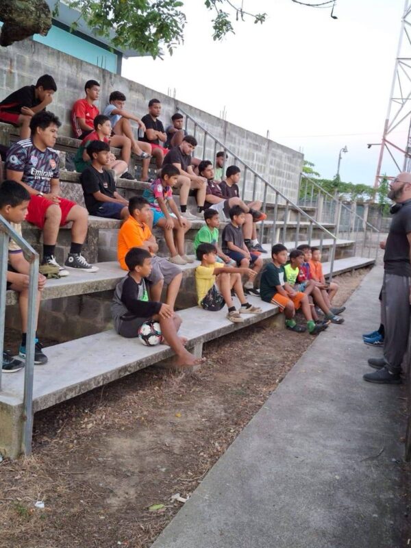 Josh teaching young adults